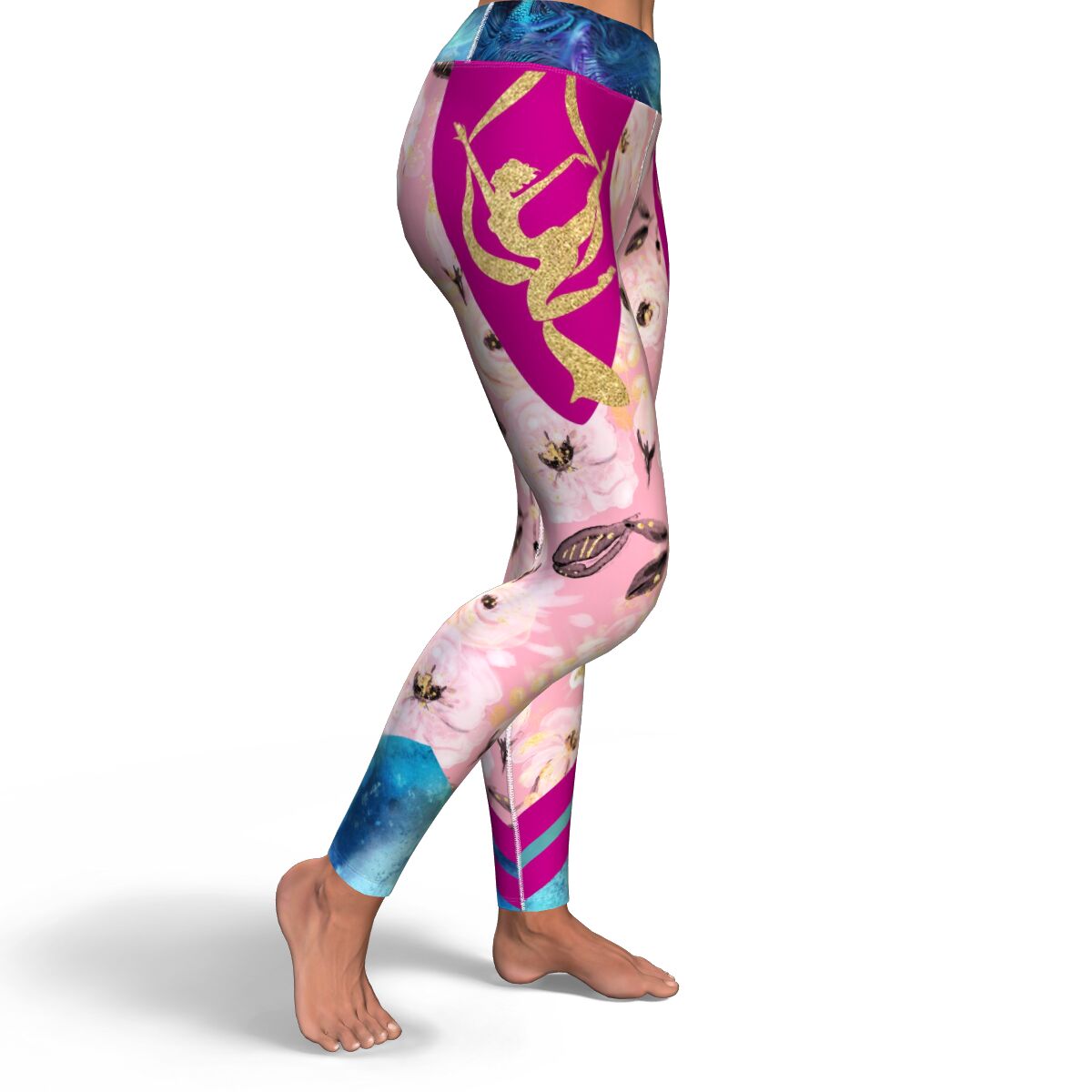 Aerial Silks Aerialist Rose Leggings - YourEliteDesigner